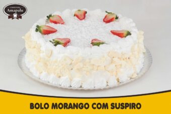 Bolo Morango com Suspiro